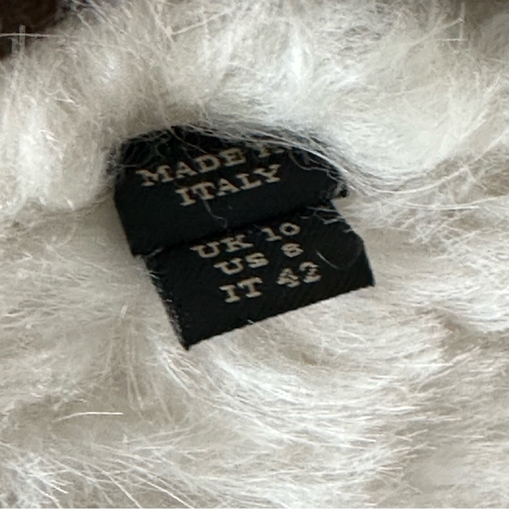 Brown Shearling-Lined Aviator Jacket with Cream Collar - Picture 12 of 13